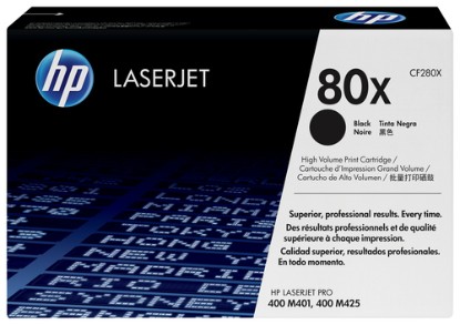 Picture of HP 80X BLACK LASERJET TONER CARTRIDGE FOR HP LASERJET PRO 400 MFP M425 AND PRO 400 PRINTER M401 SERIES AVERAGE CARTRIDGE