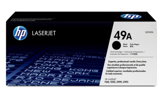 Picture of HP 49A LASERJET 1160/1320/3390/3392 BLACK PRINT CARTRIDGE AVERAGE CARTRIDGE YIELD 2 500 PGS. YIELD VALUE IN ACCORDAN
