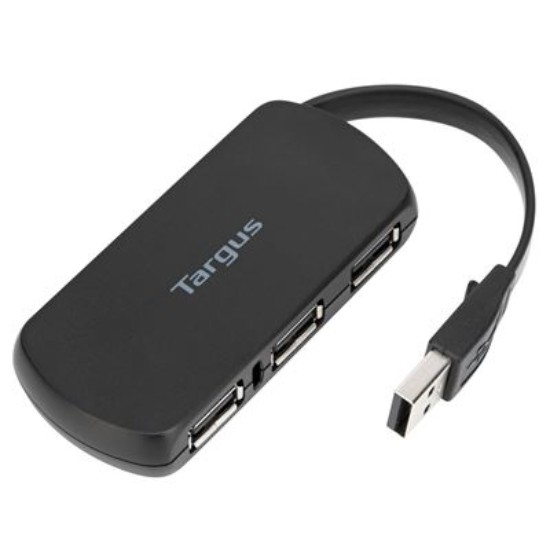 Picture of TARGUS - 4 PORT USB 2.0 HUB, INSTANTLY CONNECT UP TO 4 USB DEVICES SUCH AS YOUR MOUSE, FLASH DRIVE, IPOD/MP3 PLAYER AND MORE, HIGH PERFORMANCE, PLUG AND PLAY