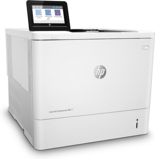 Picture of HP LASERJET ENTERPRISE M611DN BLACK (A4, NORMAL): UP TO 61 PPM; BLACK (A4, DUPLEX): UP TO 50 PPM UP TO 275,000 PAGES (A4); RECOMMENDED MONTHLY PAGE VOLUME: 5,000 TO 25,000 PRINT ONLY. 6.9 CM LCD WITH KEYPAD. STANDARD 100-SHEET TRAY 1 AND 550-SHEET TRAY 2. AUTOMATIC DUPLEX. HP PCL 6, HP PCL 5 (HP PCL 5 DRIVER AVAILABLE FROM THE WEB ONLY), HP POSTSCRIPT LEVEL 3 EMULATION, NATIVE PDF PRINTING (V 1.7)