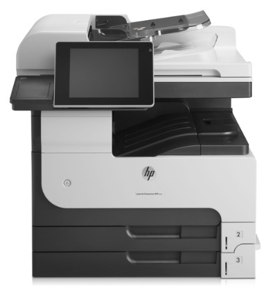 Picture of HP LASERJET ENTERPRISE 700 MFP M725DN 3IN1, PRINT, COPY, SCAN, 10-30 USERS,  PRINTS UP TO 41PPM A4 MONO, 100 SHEET ADF, 2 X 250 INPUT TRAYS, 250-SHEET OUTPUT BIN, INTEGRATED NIC, WALK UP USB INPUT TO PRINT OR SAVE FROM DRIVE, A4/A3, DIGITAL SENDING, SCAN UP TO 600 DPI, 8.0-IN (20.3 CM) TOUCHSCREEN; LCD (COLOR GRAPHICS) SUPPLIES: HP 14A BLACK TONER - CF214A