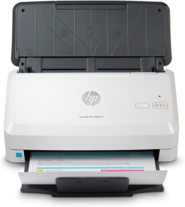 Picture of HP SCANJET PRO 2000 S2SINGLE FUNCTION SHEET-FEED SCANNER. FAST SCAN SPEEDS UP TO 35PPM AND 70 IPM 50-PAGE AUTOMATIC FEEDER, AUTOMATIC TWO-SIDED SCANNING, SCAN UPTO 2000 PAGES PER DAY. COLOUR SCANNING, PERFECT FOR ARCHIVING A VARIETY OF DOCUMENT TYPES. FROM GENERAL USERS TO ENTERPRISE ENVIRONMENTS  2000/DAY DUTY CYCLE.