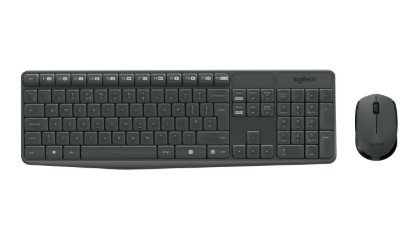 Picture of LOGITECH MK235 WIRELESS MOUSE & KEYBOARD COMBO - BLACK. SPILL-RESISTANT KEYBOARD, SMOOTH MOUSE, LONG BATTERY LIFE, ONE USB NANO RECEIVER