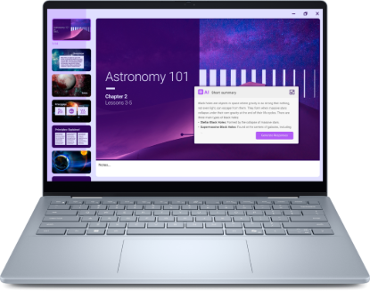 Picture of <p>DELL 14 PLUS 2IN1 DB04250:INTEL CORE ULTRA 7 256V (12M CACHE, UP TO 4.8 GHZ),14.0" FHD+ (1920X1200) WIDE VIEW ANTIGLARE TOUCH 300NITS,16GB 8533MT/S LPDDR5X,1TB SSD PCIE M.2,GRAPHICS INTEL ARC, PALMREST FINGERPRINT, WIRELESS INTEL BE201-7 WIRELESS + BLUETOOTH, BACKLIT KEYBOARD, 4 CELL 64 WHR, INTEGRATED,65W TYPE-C ADAPTER, COLOUR ICE BLUE, WINDOWS11 PRO COPILOT+PC, SERVICE 3 YEAR PROSUPPORT</p>