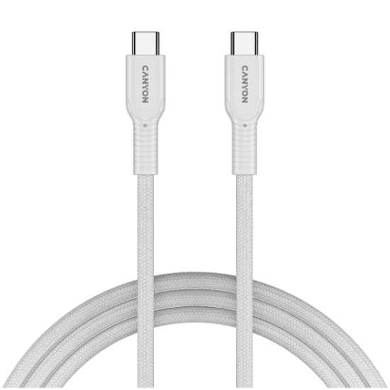 Picture of CANYON CANYON cable OnWire 60CL C-C 60W COLOR Braided 1m White