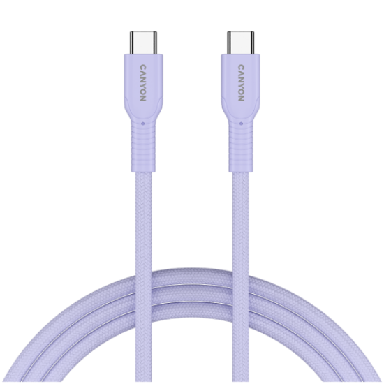 Picture of CANYON CANYON cable OnWire 60CL C-C 60W COLOR Braided 1m Purple