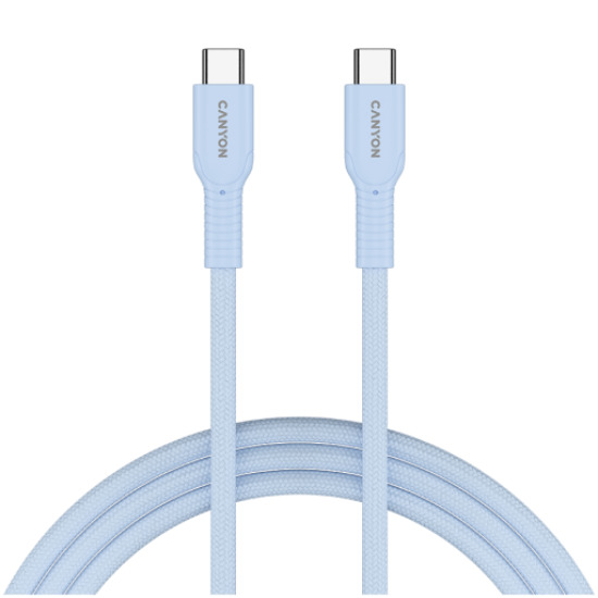 Picture of CANYON CANYON cable OnWire 60CL C-C 60W COLOR Braided 1m Light Blue