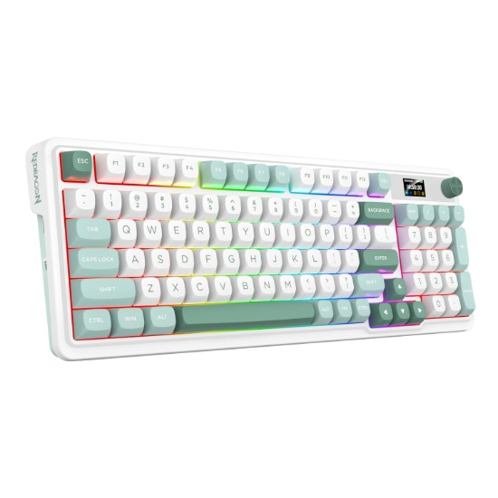 Picture of Redragon K719WGB GALATIN RGB PRO Full sized Wireless Gaming Keyboard - White