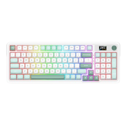 Picture of Redragon K719WGB GALATIN RGB PRO Full sized Wireless Gaming Keyboard - White