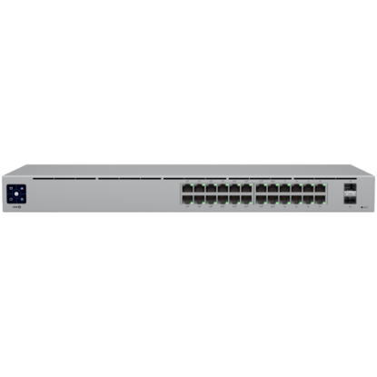 Picture of UBIQUITI Ubiquiti USW-24-POE Gigabit Layer 2 switch with twenty-four Gigabit Ethernet ports including sixteen auto-sensing 802.3at PoE+ ports, and two SFP ports