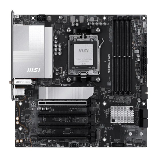 Picture of MSI PRO B850M-P WIFI AM5 mATX Motherboard
