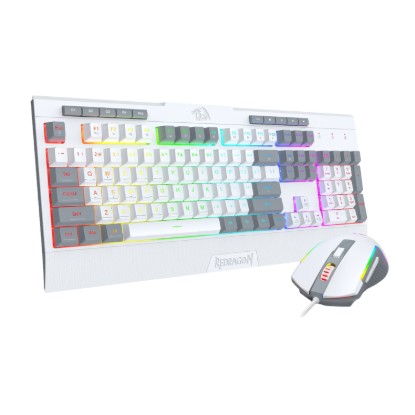 Picture of Redragon S151 Wired RGB Gaming Keyboard and Mouse Combo - White and Grey