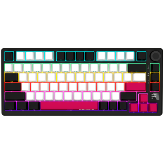 Picture of LORGAR LORGAR KBP7075W, Wireless 75% Mechanical Gaming Keyboard Pro, Black/red, EN layout