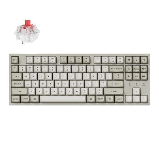 Picture of Keychron C1 Pro 8K 80% Super Red Hot-swappable RGB Wired Mechanical Keyboard
