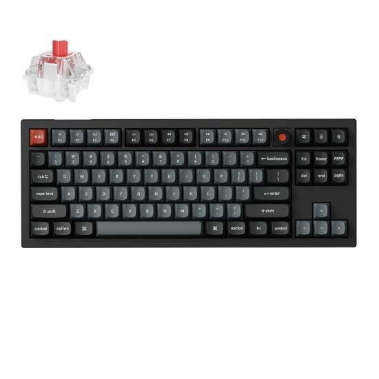 Picture of Keychron V3 Ultra 80% 8K Red Switch Hot-Swap RGB Wireless Keyboard - Black