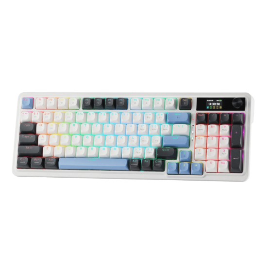 Picture of Redragon K719WGB GALATIN RGB PRO Full sized Wireless Gaming Keyboard - White