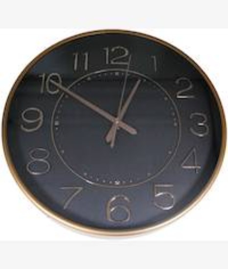 Picture of Casey Analog 30cm Round Face Rose Gold Black Wall Watch