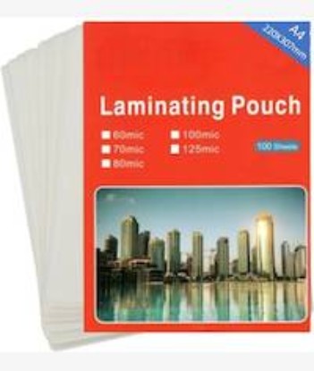 Picture of Brainware A4 100 Sheets Laminating Pouch