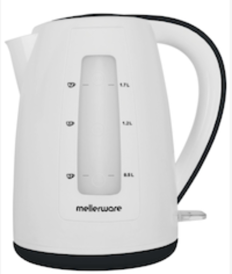 Picture of Mellerware Breede 360° Cordless Black & White 2L Plastic Kettle