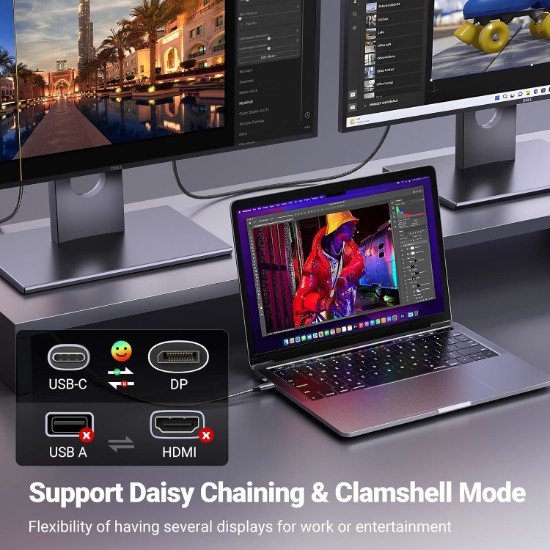 Picture of UGREEN USB Type-C to DisplayPort 1.4 Cable 1m