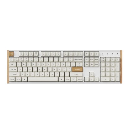 Picture of Keychron K10 HE Special Edition Full-size Hot-Swap Gateron Dbl-Rail Nebula Switch RGB Wireless Keyboard - White (Wood + Al)