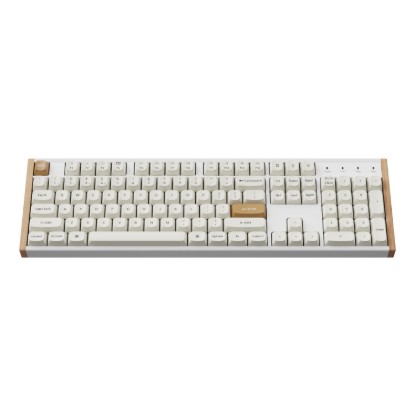 Picture of Keychron K10 HE Special Edition Full-size Hot-Swap Gateron Dbl-Rail Nebula Switch RGB Wireless Keyboard - White (Wood + Al)