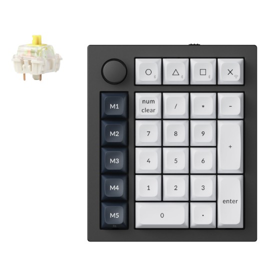 Picture of Keychron Q0 Max QMK Gateron Jupiter Banana RGB Wireless Custom Number Pad Shell White