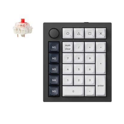 Picture of Keychron Q0 Max QMK Gateron Jupiter Red RGB Wireless Custom Number Pad Carbon Black