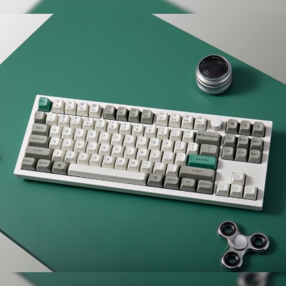 Picture of Keychron Q3 Max 80% Full Assembled Knob Red Switch Hot-Swap Gateron Jupiter RGB Wireless Keyboard - Shell White