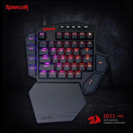 Picture of Redragon K585 DITI ELITE PRO RGB 40% Wireless Mechanical Gaming Keyboard - Blue Switches