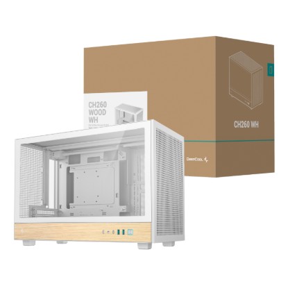 Picture of DeepCool CH260 Wood mATX Gaming Chassis White